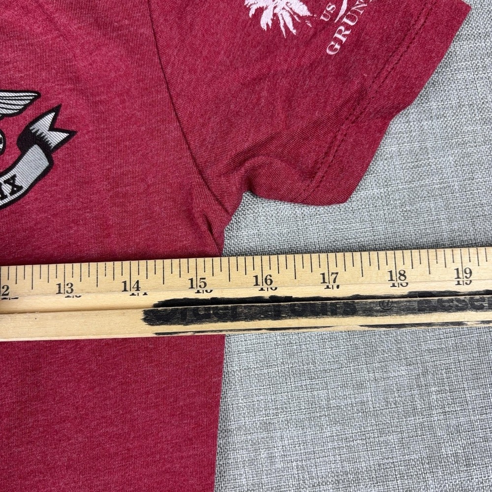 Grunt Style T-Shirt Womens M Red Crew Neck Short Sleeve Elf Team Six Graphic Top - Picture 5 of 7